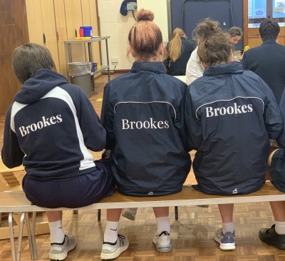 Students wearing their Brookes UK sports coats